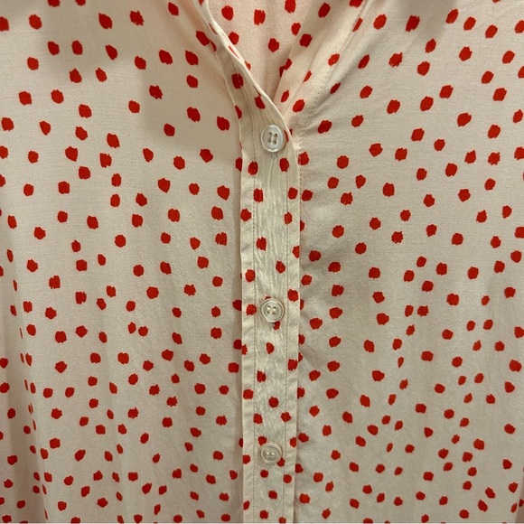 Samsøe Samsøe Majan Shirt XXS Pearl Drops button down dots pink cream orange - Picture 5 of 13